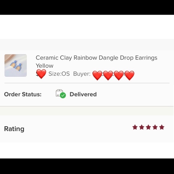 Ceramic Clay Rainbow Dangle Drop Earrings Blk Blue - Picture 7 of 7